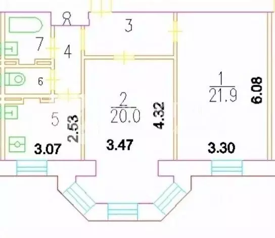 2-к кв. Москва ул. Куусинена, 15К2 (64.9 м) - Фото 1
