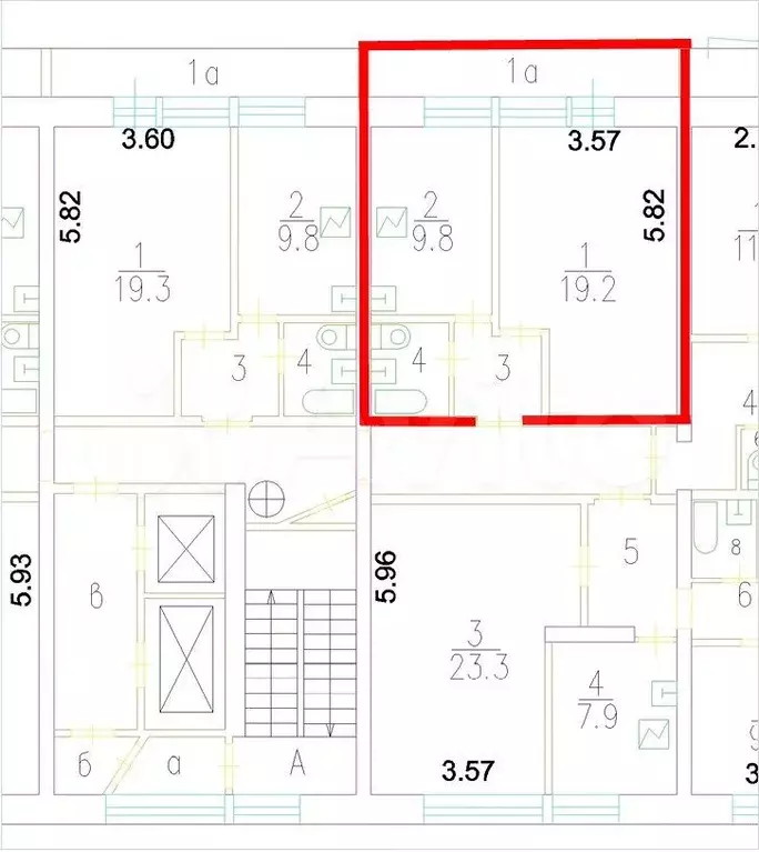 1-к. квартира, 34,6м, 13/16эт. - Фото 1