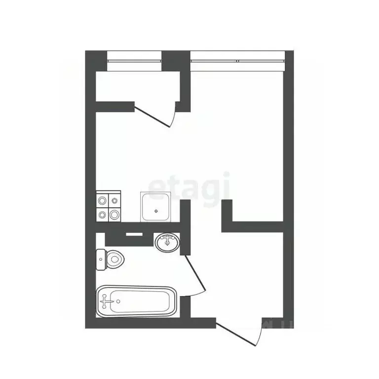Студия Тюменская область, Тюмень Рощино мкр, ул. Александра ... - Фото 2