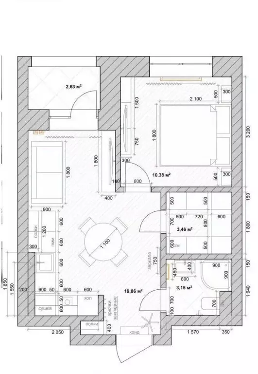 1-к кв. Татарстан, Казань Краснококшайская ул., 60 (37.2 м) - Фото 2