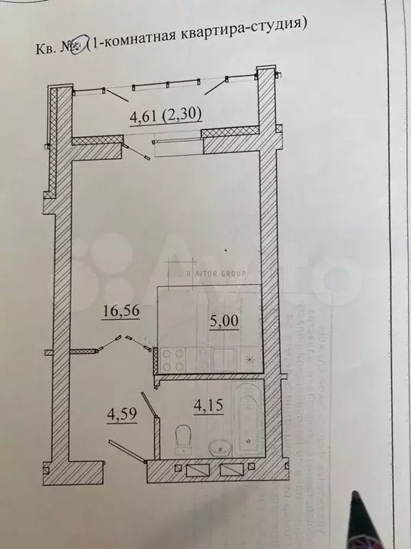 Квартира-студия, 30,3 м, 7/8 эт. - Фото 0