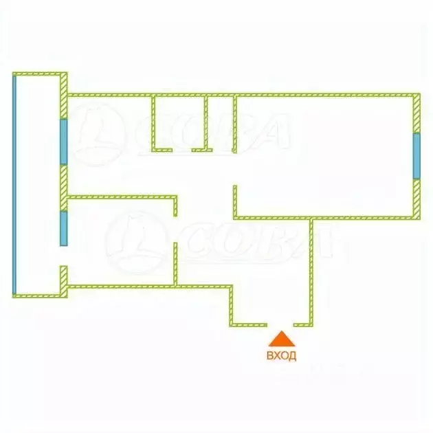 2-к кв. Курганская область, Курган Заозерный жилрайон, 7-й мкр, 2А ... - Фото 2