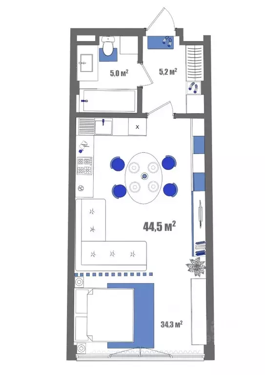 1-к кв. Крым, Судак ул. Набережная, 75 (44.5 м) - Фото 1
