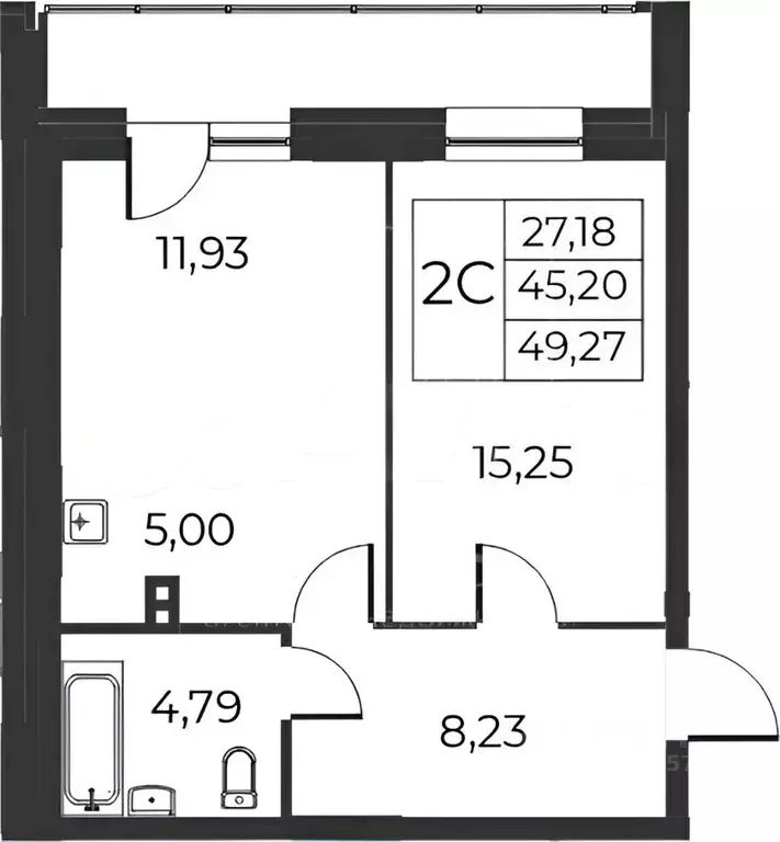 2-к кв. Новосибирская область, Новосибирск ул. Гоголя, 222 (49.0 м) - Фото 0