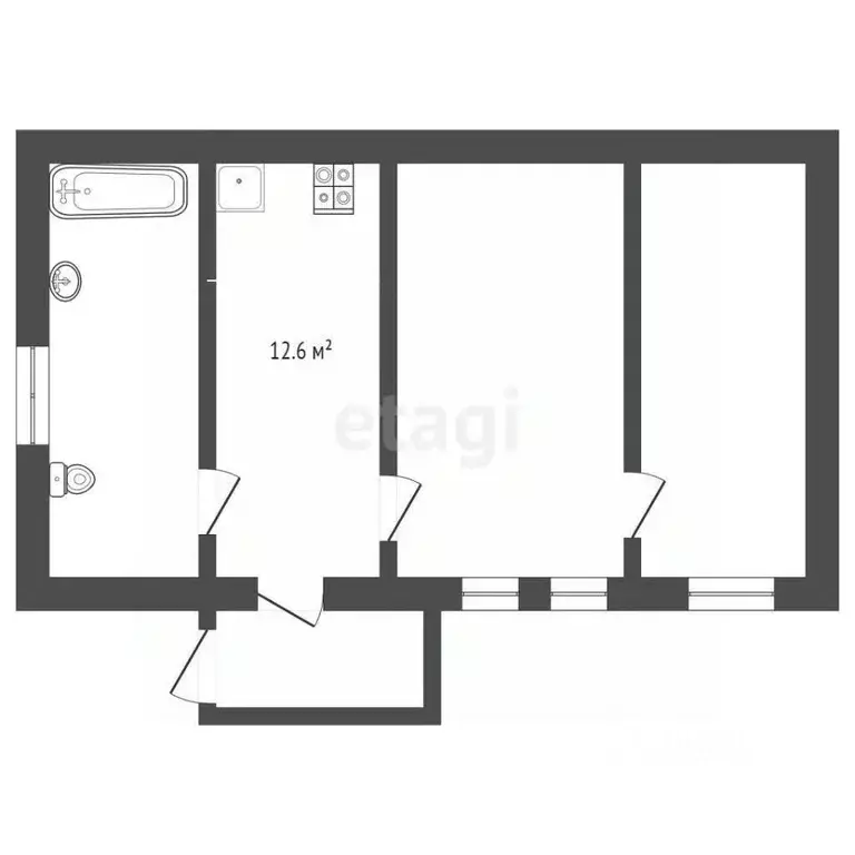 2-к кв. Воронежская область, Борисоглебск Сенная ул., 15 (54.0 м) - Фото 1