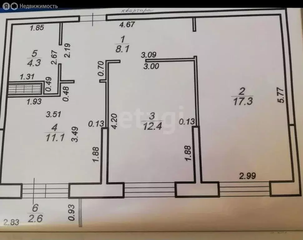 2-комнатная квартира: Тверская область, Калининский муниципальный ... - Фото 1