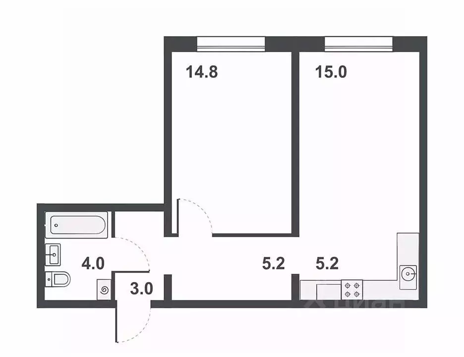 2-к кв. Кировская область, Киров бул. Прибрежный, 6 (47.2 м) - Фото 1