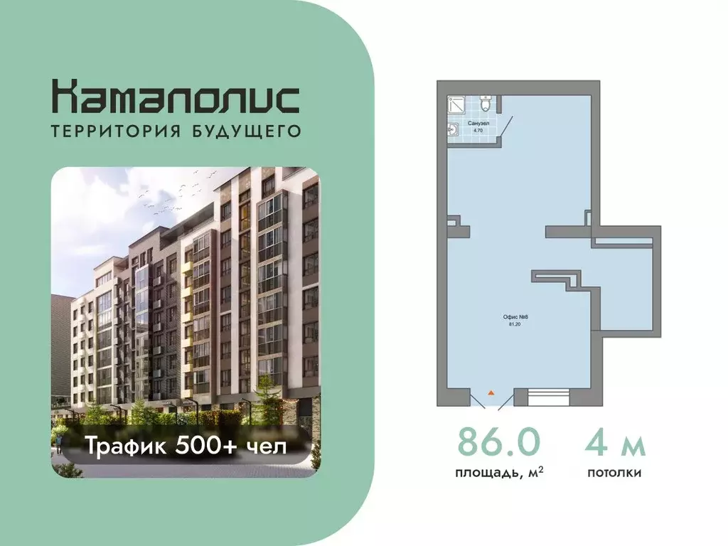 Помещение свободного назначения в Пермский край, Пермь Заимка мкр, ... - Фото 1