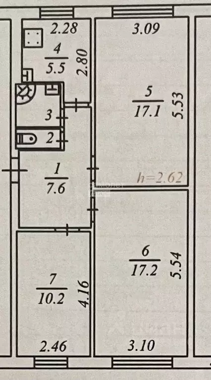 3-к кв. Ямало-Ненецкий АО, Ноябрьск ул. Ленина, 19 (60.9 м) - Фото 1