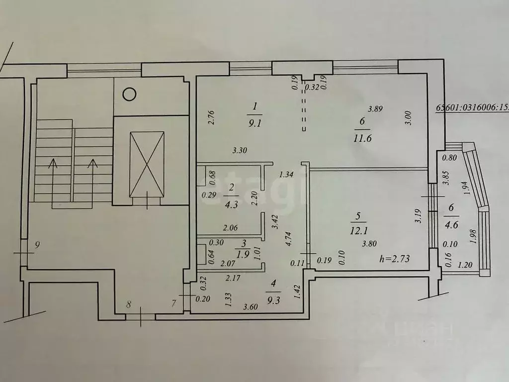 2-к кв. Сахалинская область, Южно-Сахалинск Горная ул., 9В (48.3 м) - Фото 2