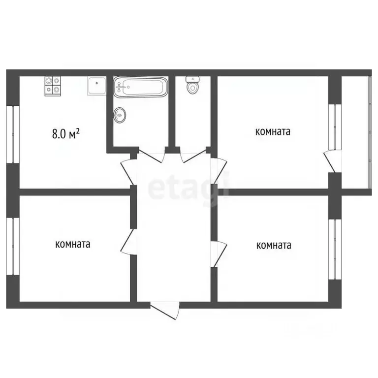 3-к кв. Владимирская область, Муром ул. Лакина, 41 (59.5 м) - Фото 1