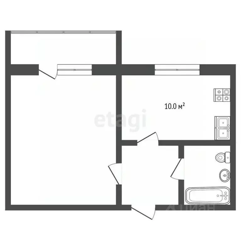1-к кв. Владимирская область, Муром ул. 2-я Новослободская, 6 (29.6 м) - Фото 0