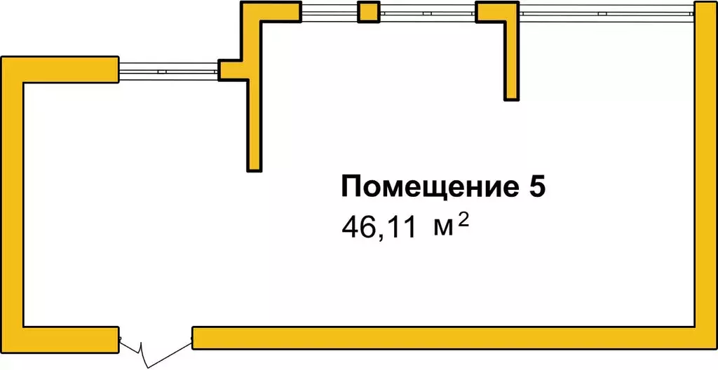 Офис (46.11 м) - Фото 1