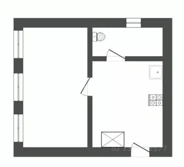 1-к кв. Воронежская область, Борисоглебск Бланская ул., 33 (29.0 м) - Фото 2