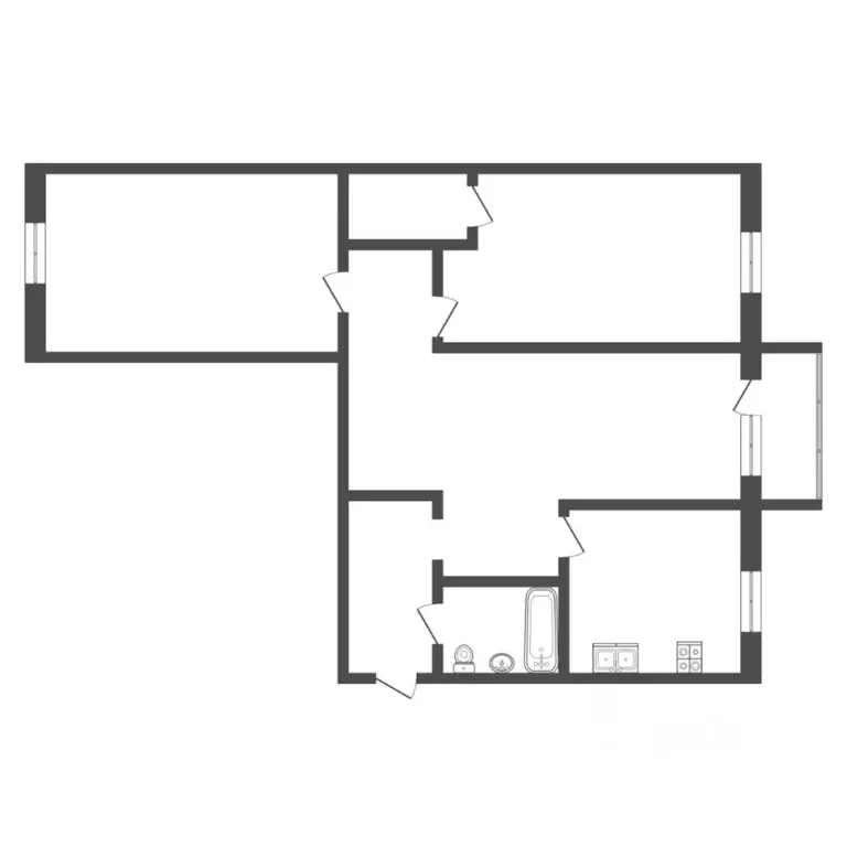 3-к кв. Тюменская область, Тюмень Севастопольская ул., 37 (58.2 м) - Фото 2