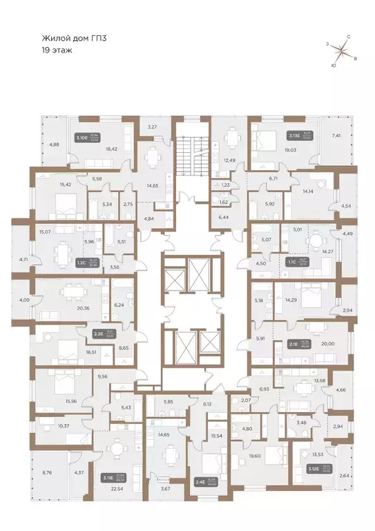 3-к квартира, 70.15 м - Фото 1