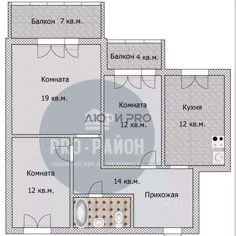 3-к кв. Алтайский край, Барнаул ул. Солнечная Поляна, 99Б (73.0 м) - Фото 0