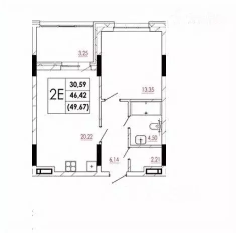 2-к кв. Воронежская область, Воронеж Ленинградская ул., 120Б (49.67 м) - Фото 1