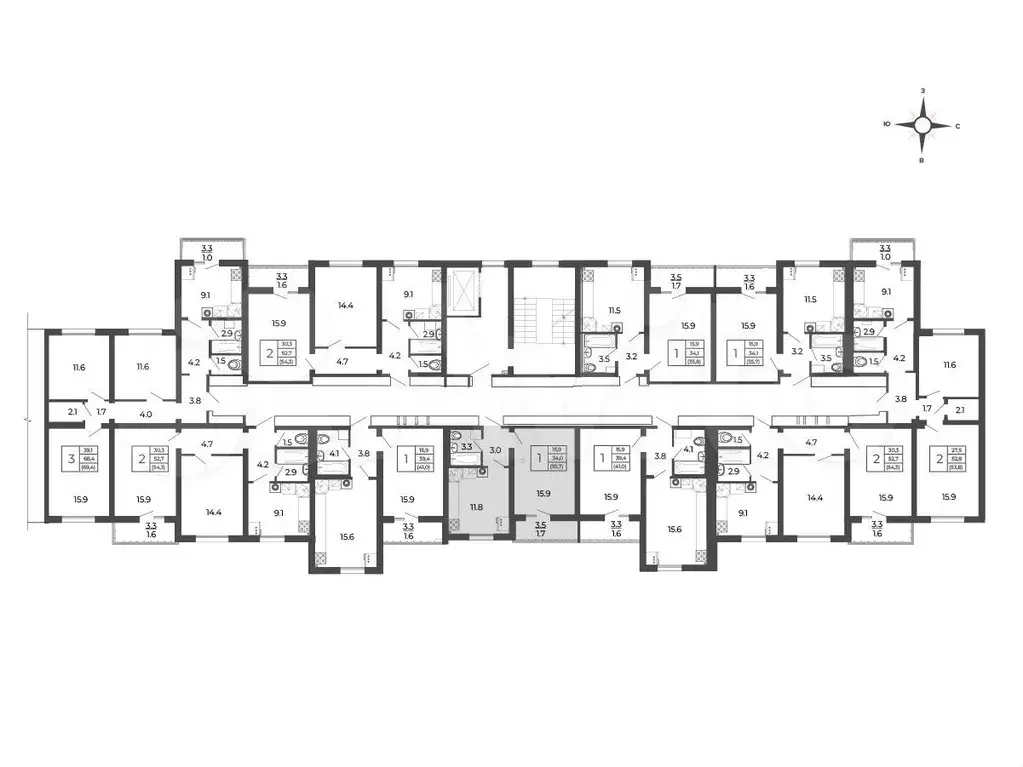 1-к. квартира, 35,7 м, 4/5 эт. - Фото 1