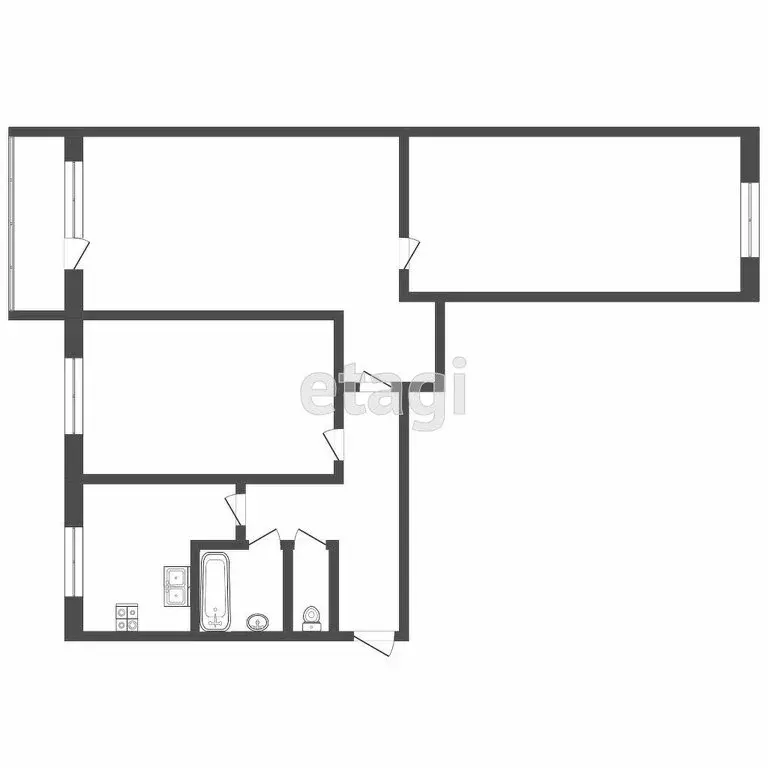 3-комнатная квартира: Саранск, улица Марины Расковой, 23 (50.6 м) - Фото 1