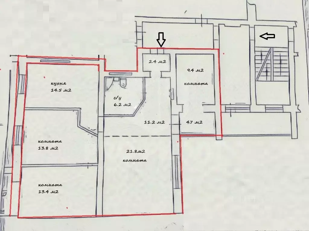 4-к кв. Калининградская область, Калининград Белибейская ул., 37 ... - Фото 2