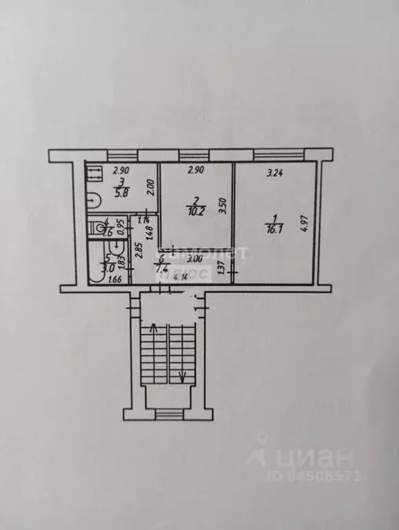 2-к кв. Калужская область, Сосенский г. Козельский муниципальный ... - Фото 2
