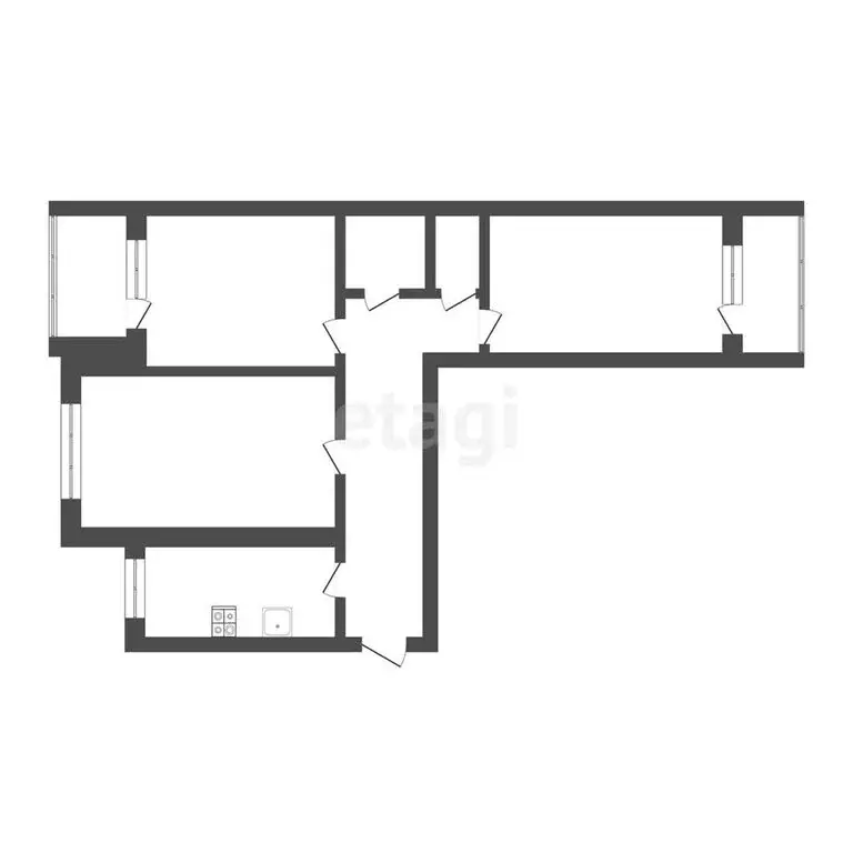 2-комнатная квартира: Томск, улица Пушкина, 61/2 (77 м) - Фото 0