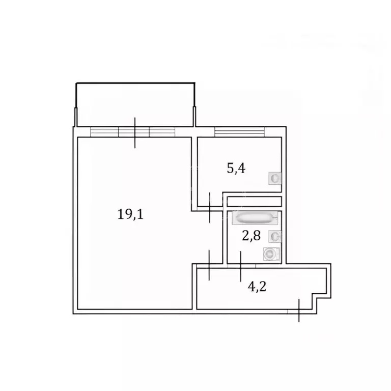 1-к кв. Калининградская область, Калининград ул. Генерал-лейтенанта ... - Фото 2