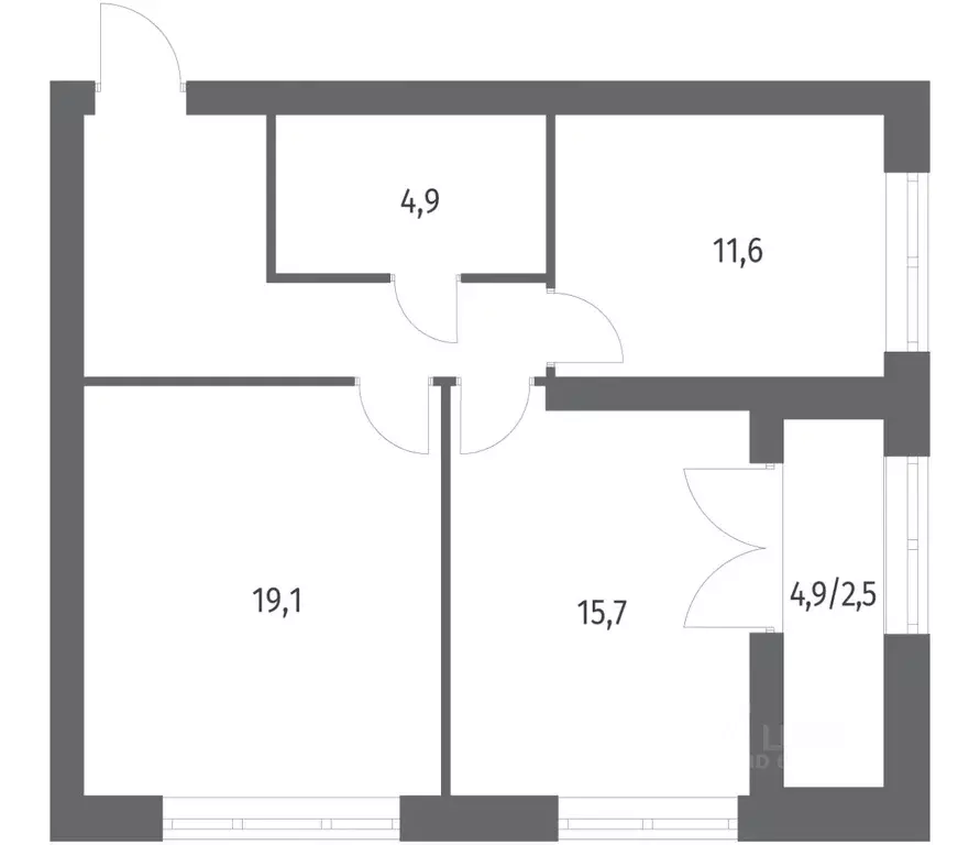 2-к кв. Санкт-Петербург ул. Академика Константинова, 1к1 (63.34 м) - Фото 0