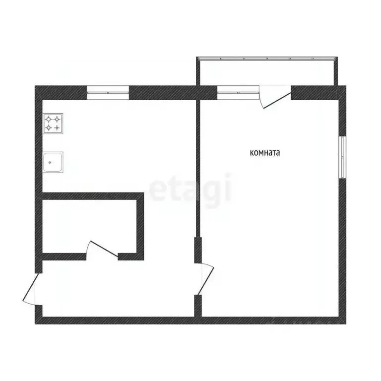 1-к кв. Бурятия, Улан-Удэ ул. Жердева, 120 (35.2 м) - Фото 2