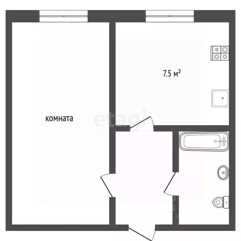 1-к кв. Ямало-Ненецкий АО, Новый Уренгой ул. Геологоразведчиков, 2 ... - Фото 1