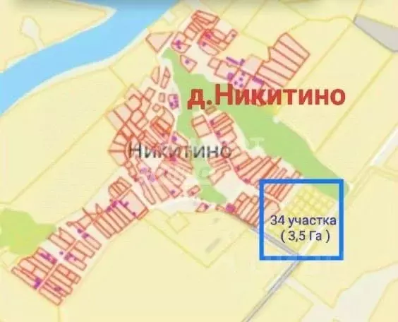 Участок в Рязанская область, Спасский муниципальный округ, д. Никитино ... - Фото 2