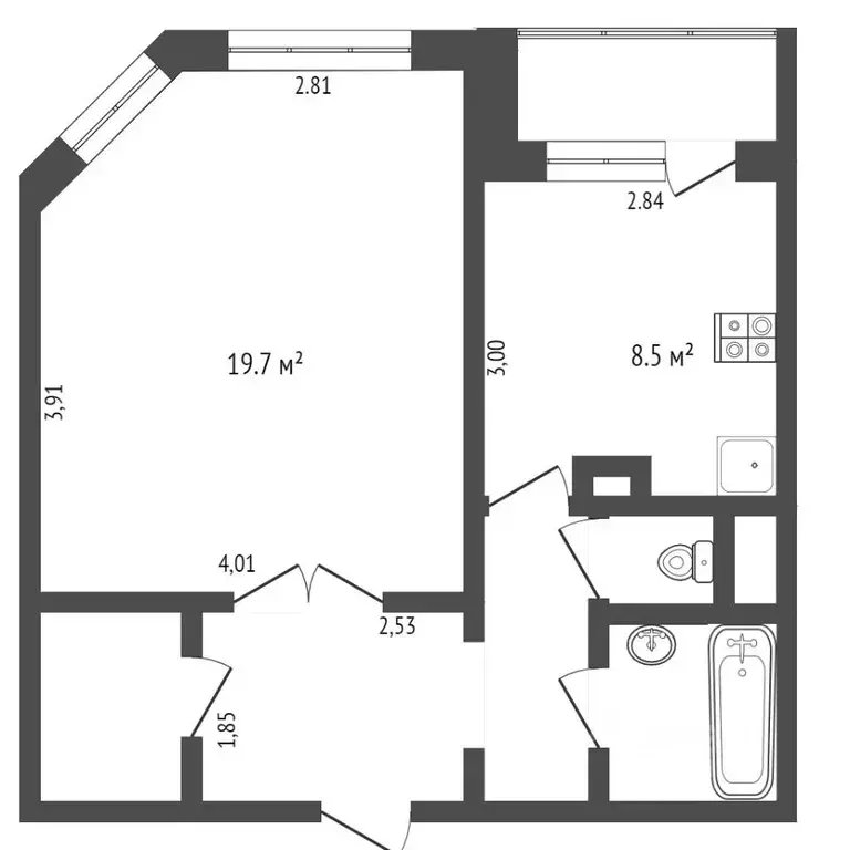 1-к кв. Московская область, Балашиха ул. Свердлова, 46 (42.5 м) - Фото 2