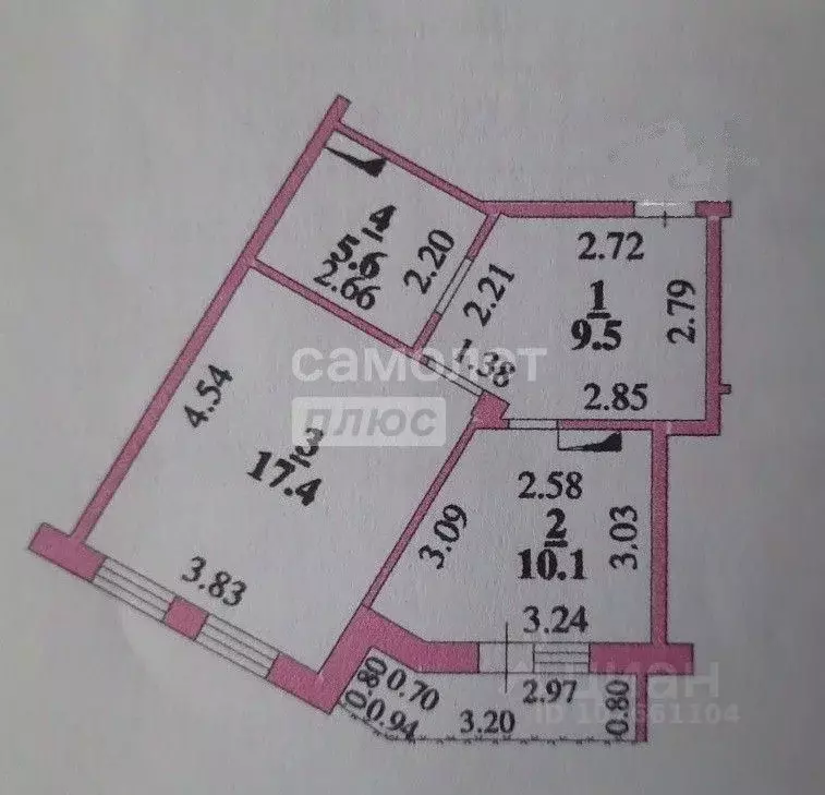 1-к кв. Липецкая область, Липецк ул. А.Г. Стаханова, 77к1 (46.0 м) - Фото 2