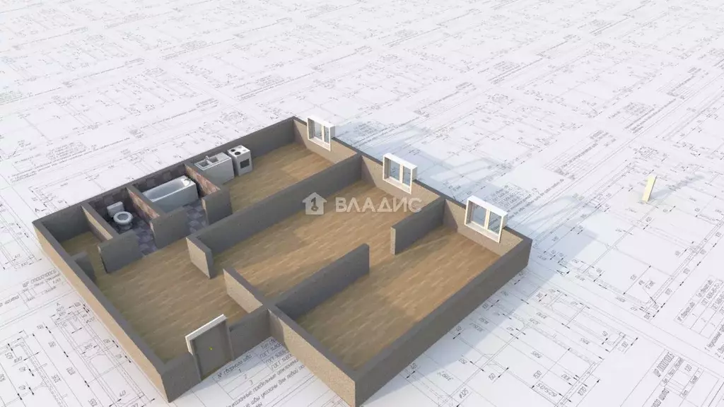 2-к кв. Иркутская область, Ангарск 107-й кв-л, 14 (54.1 м) - Фото 1