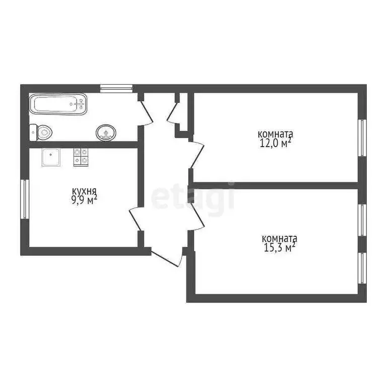 2-комнатная квартира: Челябинская область, Озерск, улица Блюхера, 16 ... - Фото 1