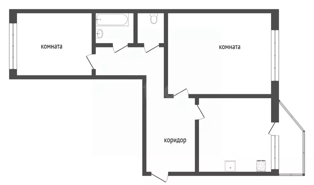 2-к кв. Ханты-Мансийский АО, Сургут ул. Мелик-Карамова, 25/1 (54.1 м) - Фото 1