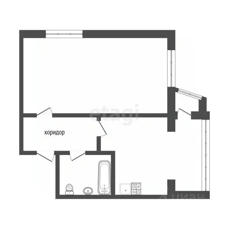 1-к кв. Камчатский край, Петропавловск-Камчатский просп. Циолковского, ... - Фото 2