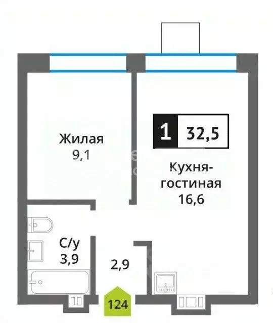 1-к кв. Московская область, Красногорск ул. Соловьиная, 6 (32.5 м) - Фото 0