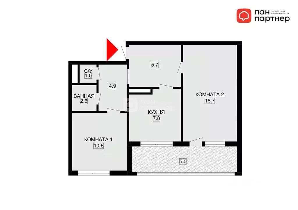 2-к кв. Санкт-Петербург Малая Карпатская ул., 17 (51.3 м) - Фото 2