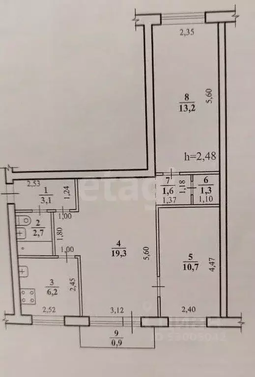 3-к кв. Забайкальский край, Чита Смоленская ул., 117 (58.1 м) - Фото 2