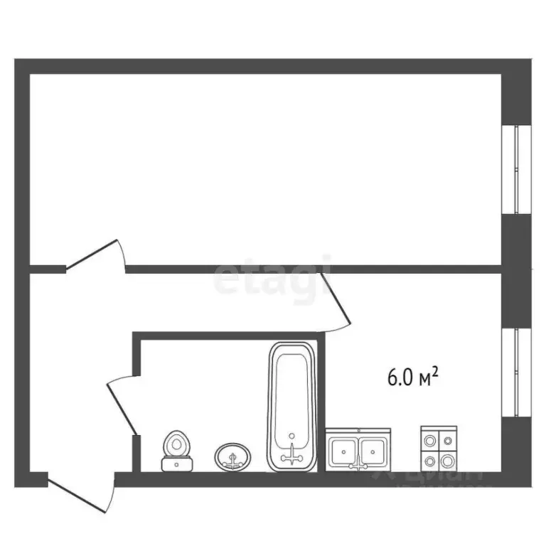 1-к кв. Мордовия, Ромодановский район, пос. Красный Узел ул. Школьная, ... - Фото 2