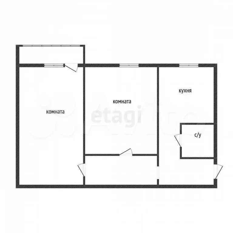 2-к. квартира, 51 м, 3/5 эт. - Фото 0