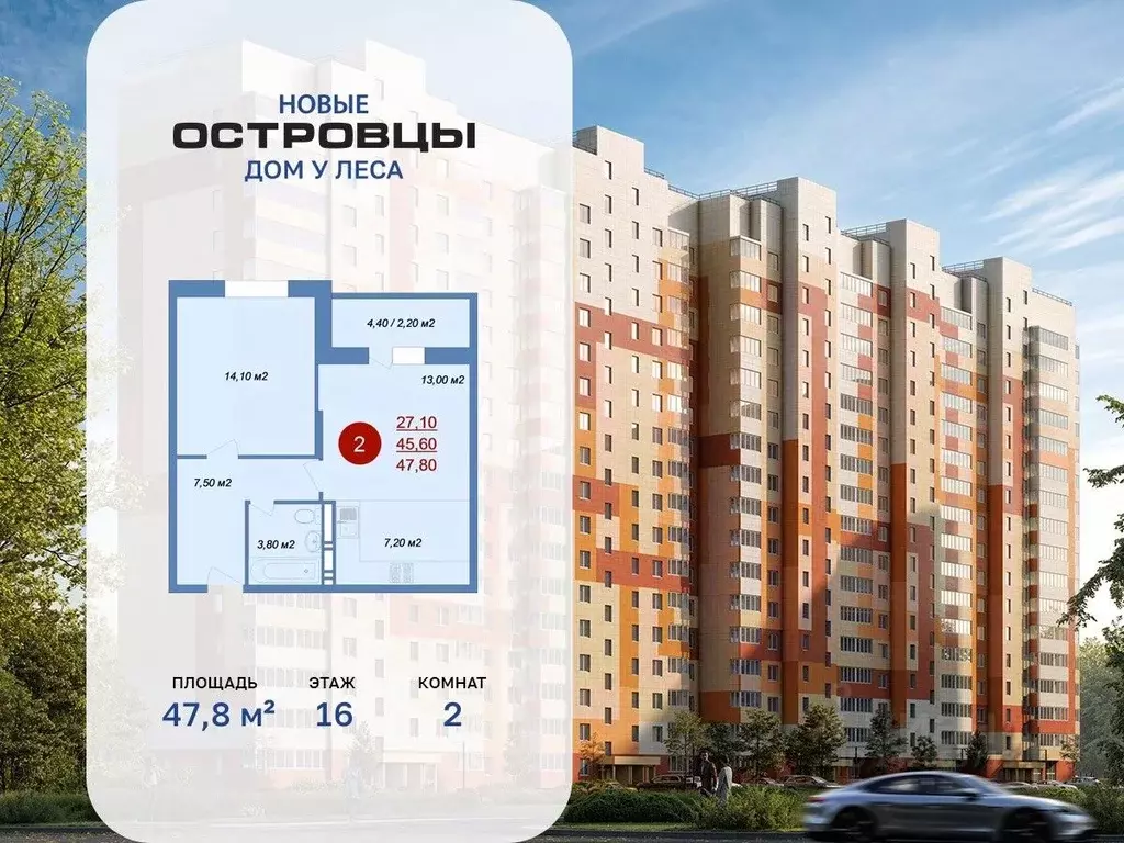 2-к кв. Московская область, Люберцы городской округ, д. Островцы, ... - Фото 1