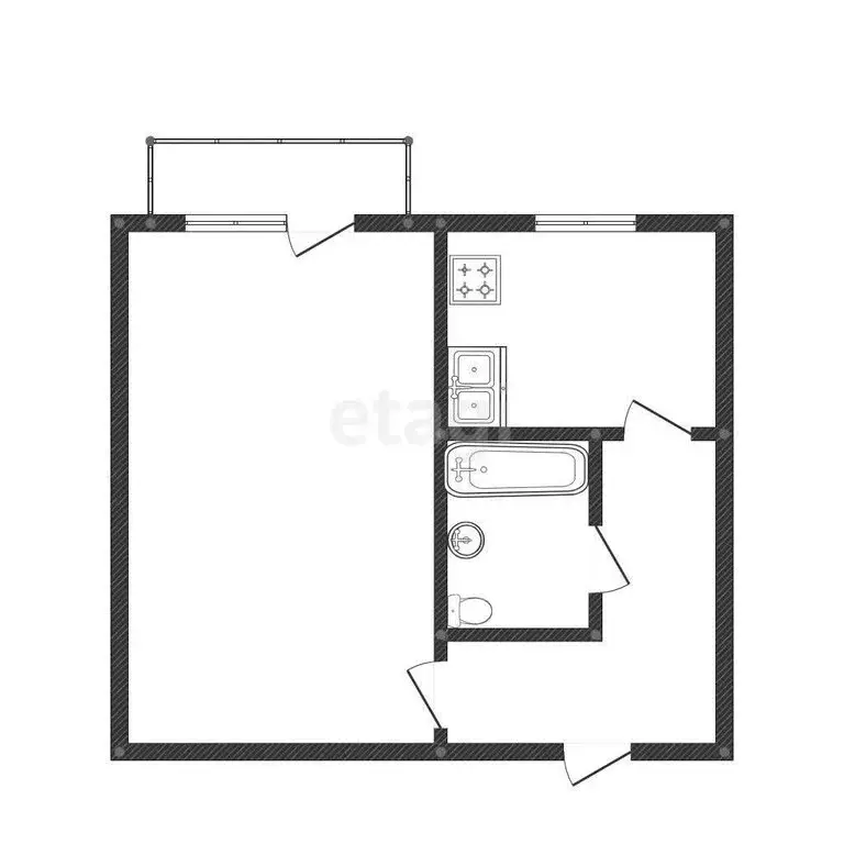 1-комнатная квартира: Иркутск, улица Лермонтова, 297А (30 м) - Фото 1