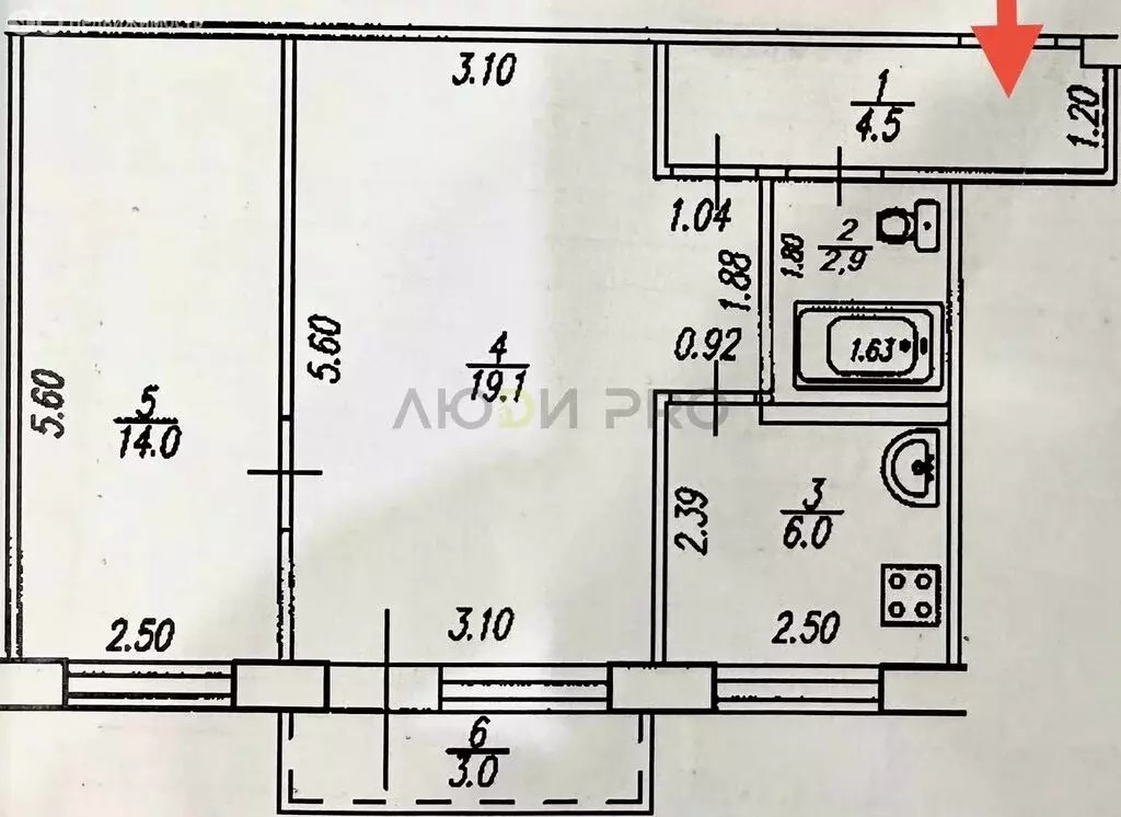 2-комнатная квартира: Уфа, Черниковская улица, 83 (46.5 м) - Фото 1