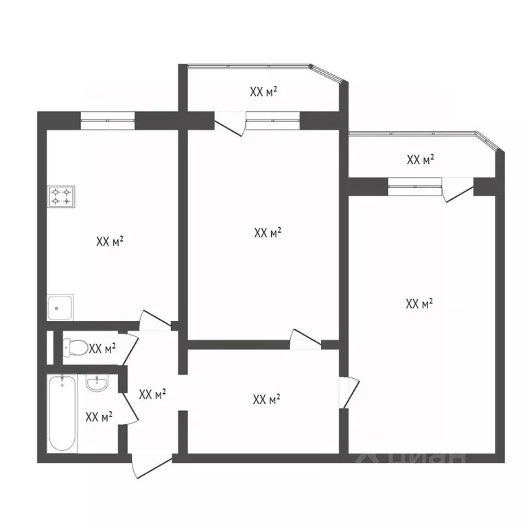 2-к кв. Тюменская область, Тюмень Широтная ул., 122к2 (64.3 м) - Фото 1