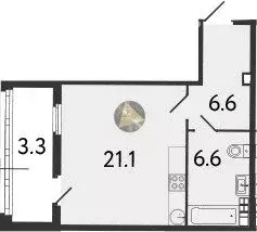 Квартира-студия: Санкт-Петербург, Миргородская улица (37.6 м) - Фото 0