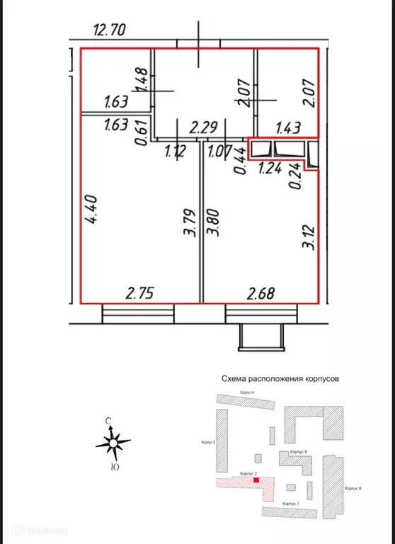 Продаётся 1-к квартира, 30.9 м - Фото 1