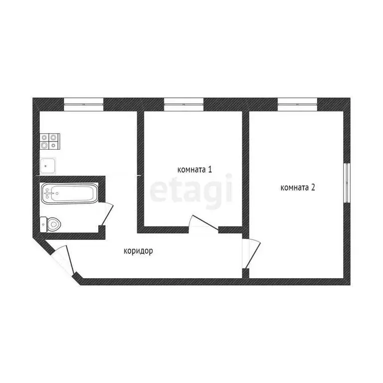 2-комнатная квартира: Златоуст, Кусинское шоссе, 6А (49.8 м) - Фото 0